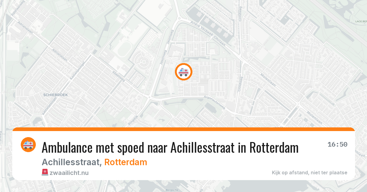 Ambulance met spoed naar Achillesstraat in Rotterdam — 10 jul 2026