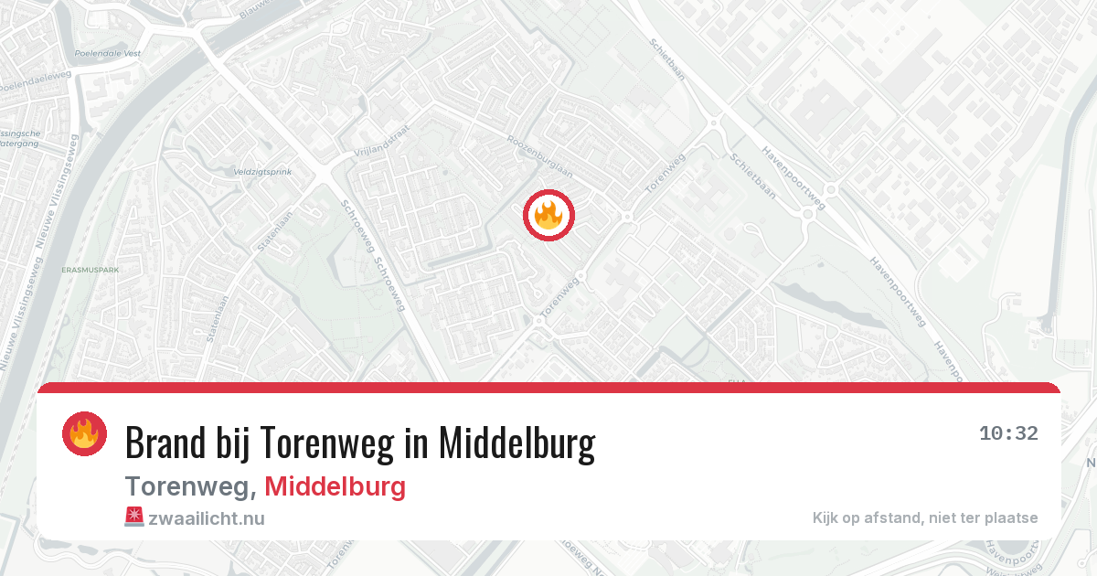 Brand bij Torenweg in Middelburg — 23 jul 2026