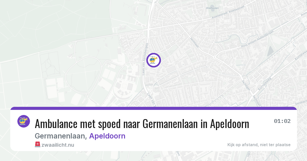 Ambulance met spoed naar Germanenlaan in Apeldoorn — 18 jul 2026