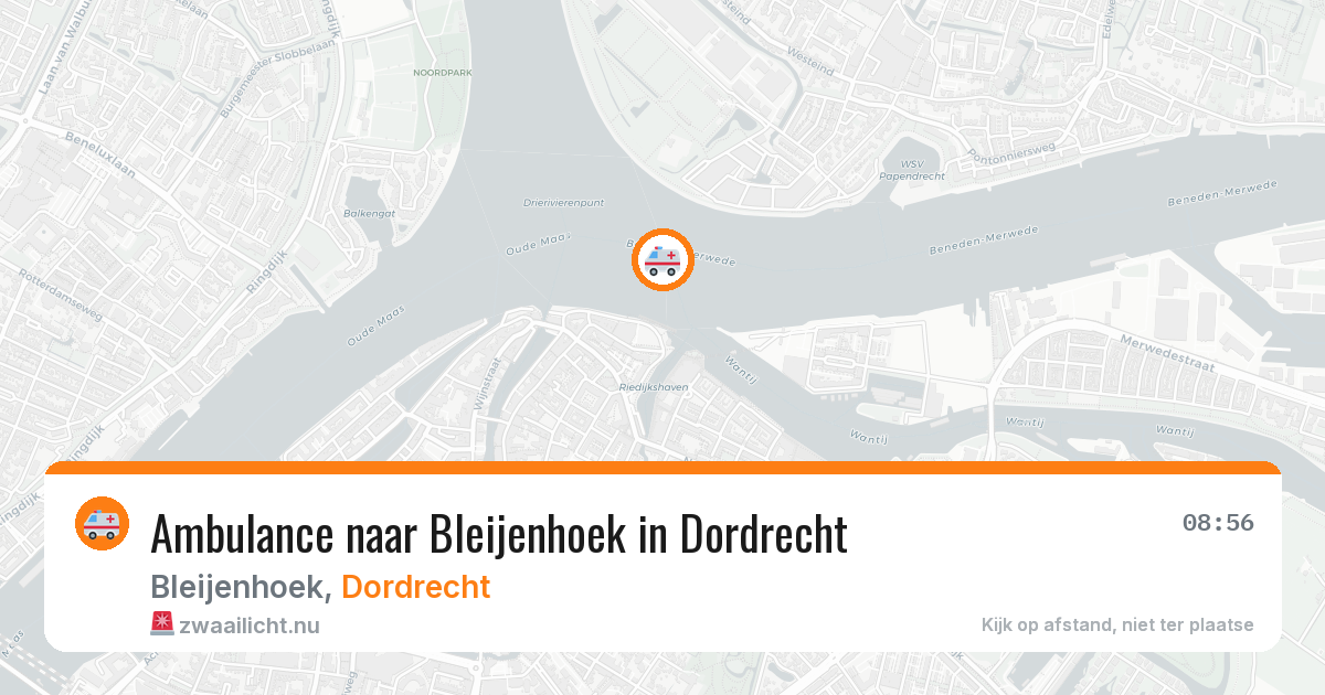 Ambulance naar Bleijenhoek in Dordrecht — 25 mei 2026