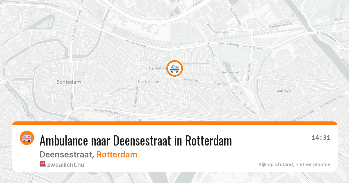 Ambulance naar Deensestraat in Rotterdam — 23 jul 2026