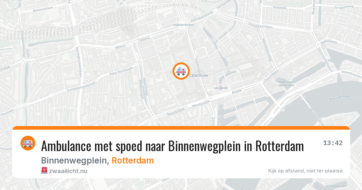 Ambulance met spoed naar Binnenwegplein in Rotterdam — 21 jul 2026
