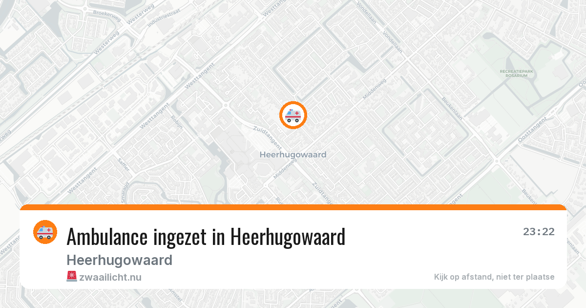 Ambulance ingezet in Heerhugowaard — 27 apr 2026
