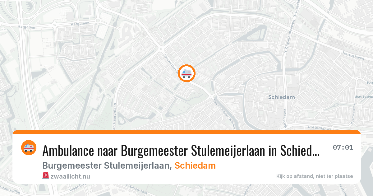 Ambulance naar Burgemeester Stulemeijerlaan in Schiedam — 15 jul 2026