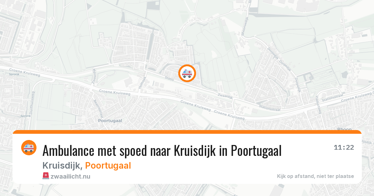 Ambulance met spoed naar Kruisdijk in Poortugaal — 6 jun 2026