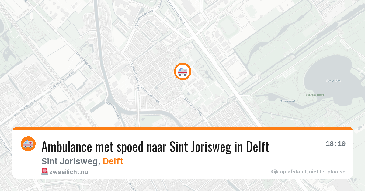 Ambulance met spoed naar Sint Jorisweg in Delft — 16 jul 2026