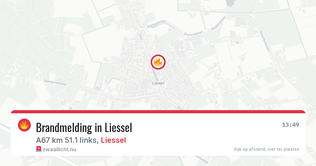 Brandmelding in Liessel — 15 mei 2026