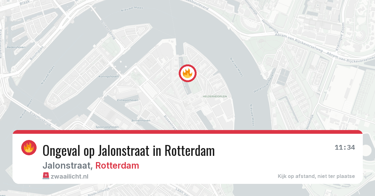 Ongeval op Jalonstraat in Rotterdam — 27 jul 2026