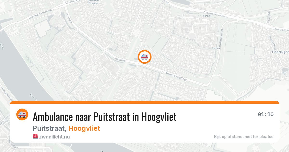 Ambulance naar Puitstraat in Hoogvliet — 2 jun 2026