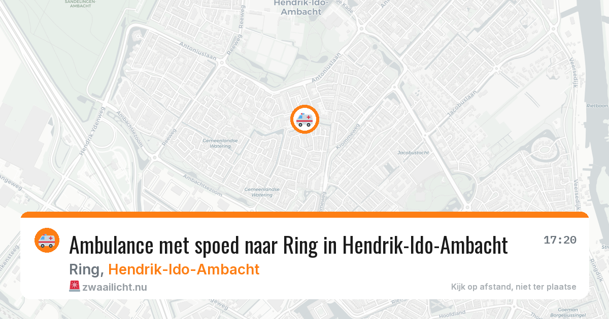 Ambulance met spoed naar Ring in Hendrik-Ido-Ambacht — 23 jul 2026