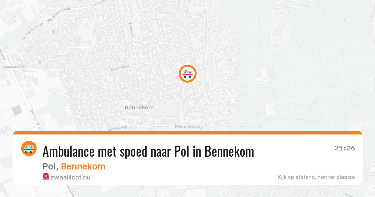 Ambulance met spoed naar Pol in Bennekom — 22 jul 2026