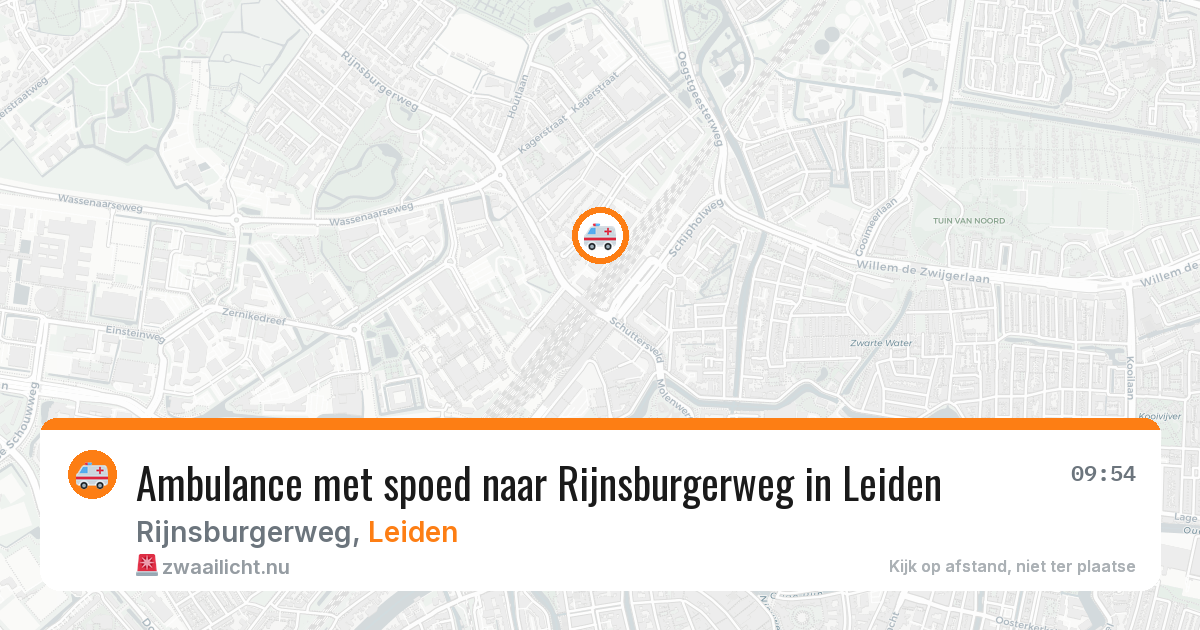 Ambulance met spoed naar Rijnsburgerweg in Leiden — 25 jul 2026
