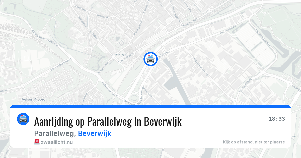 Aanrijding op Parallelweg in Beverwijk — 23 jul 2026
