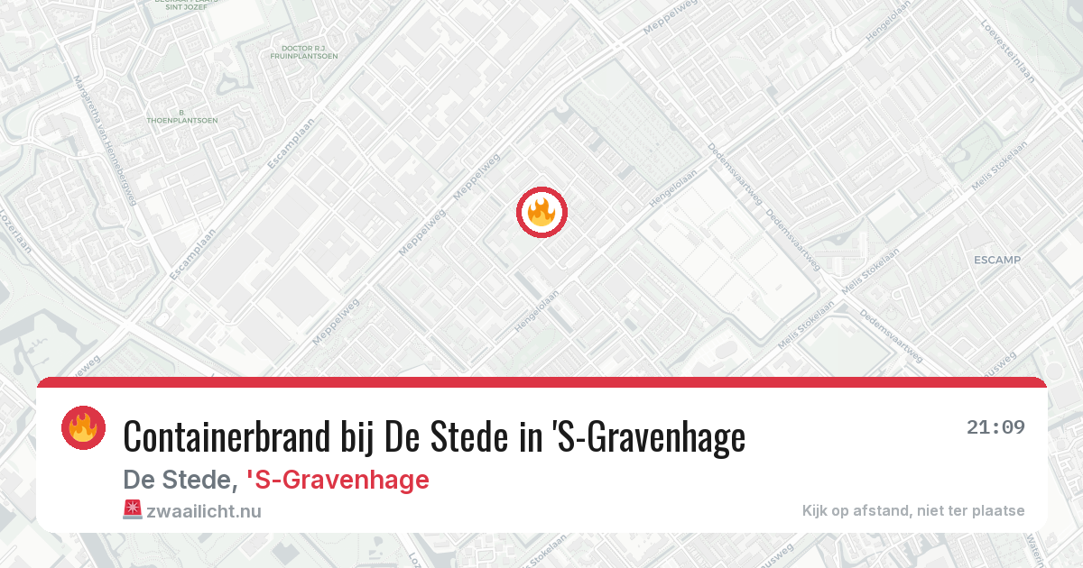 Containerbrand bij De Stede in 'S-Gravenhage — 2 jun 2026