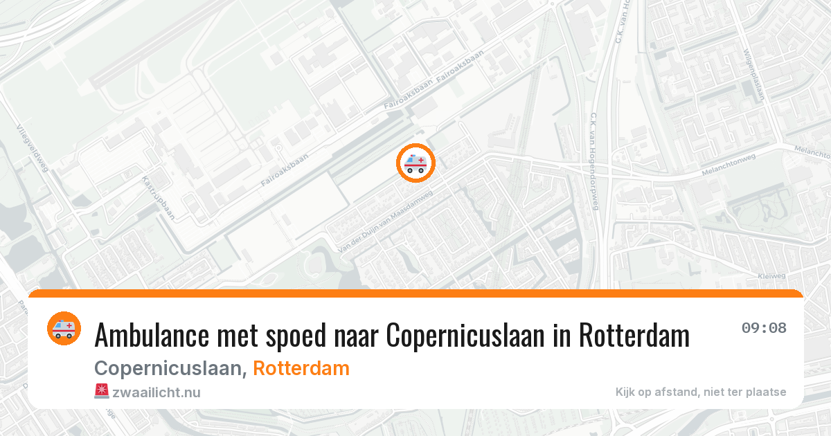 Ambulance met spoed naar Copernicuslaan in Rotterdam — 10 mei 2026