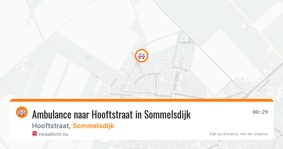 Ambulance naar Hooftstraat in Sommelsdijk — 3 jun 2026