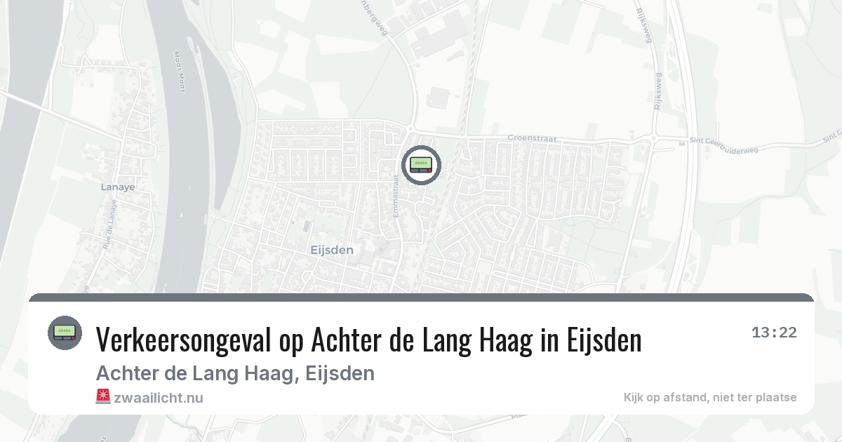Verkeersongeval op Achter de Lang Haag in Eijsden — 29 apr 2026