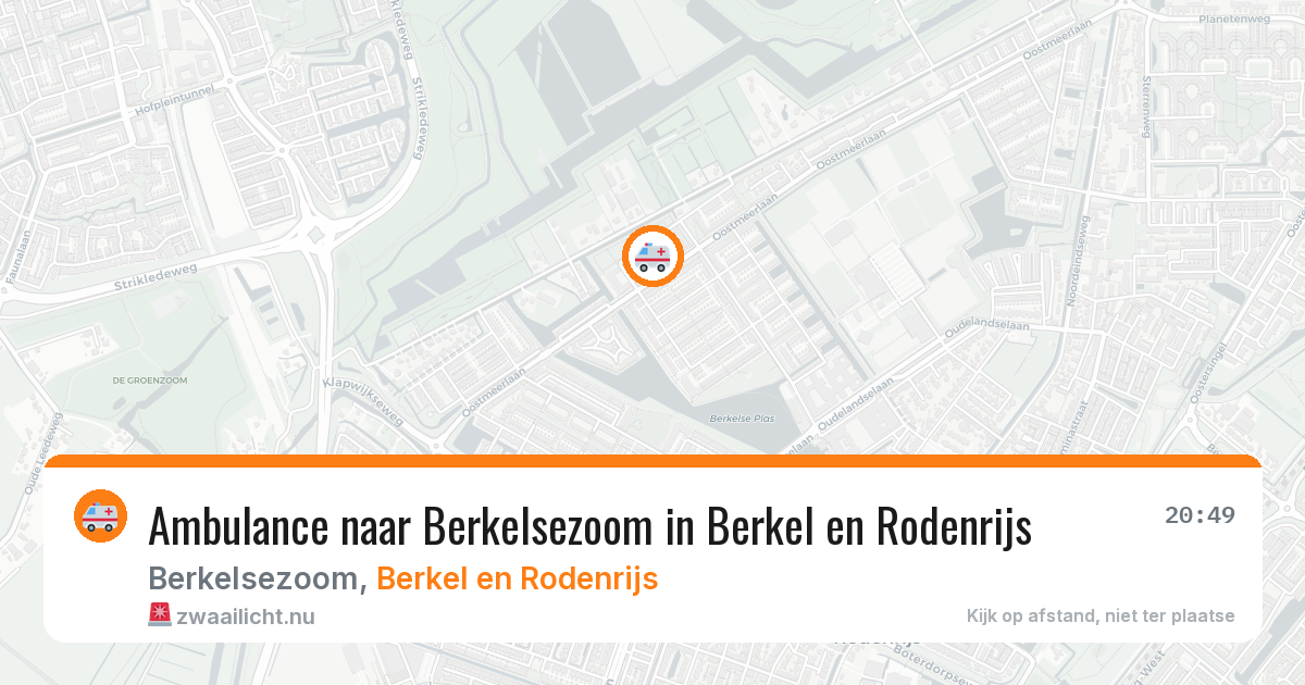 Ambulance naar Berkelsezoom in Berkel en Rodenrijs — 3 jun 2026