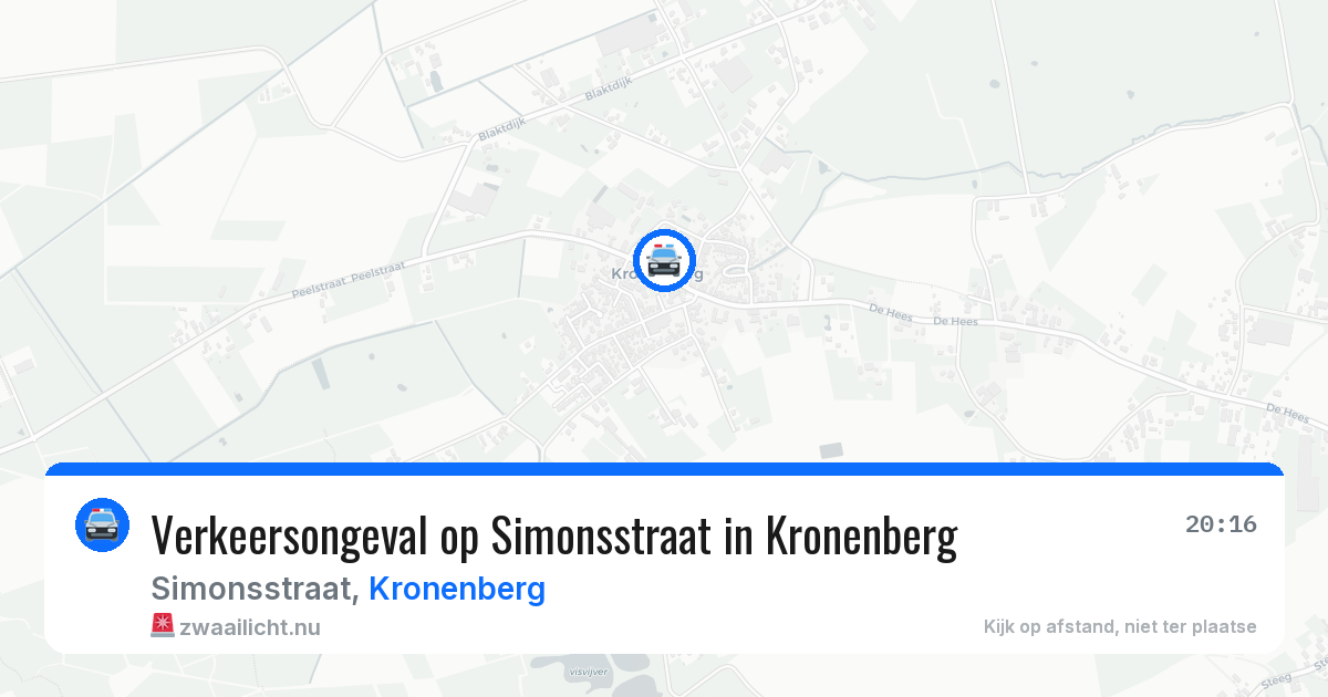 Verkeersongeval op Simonsstraat in Kronenberg — 14 apr 2026