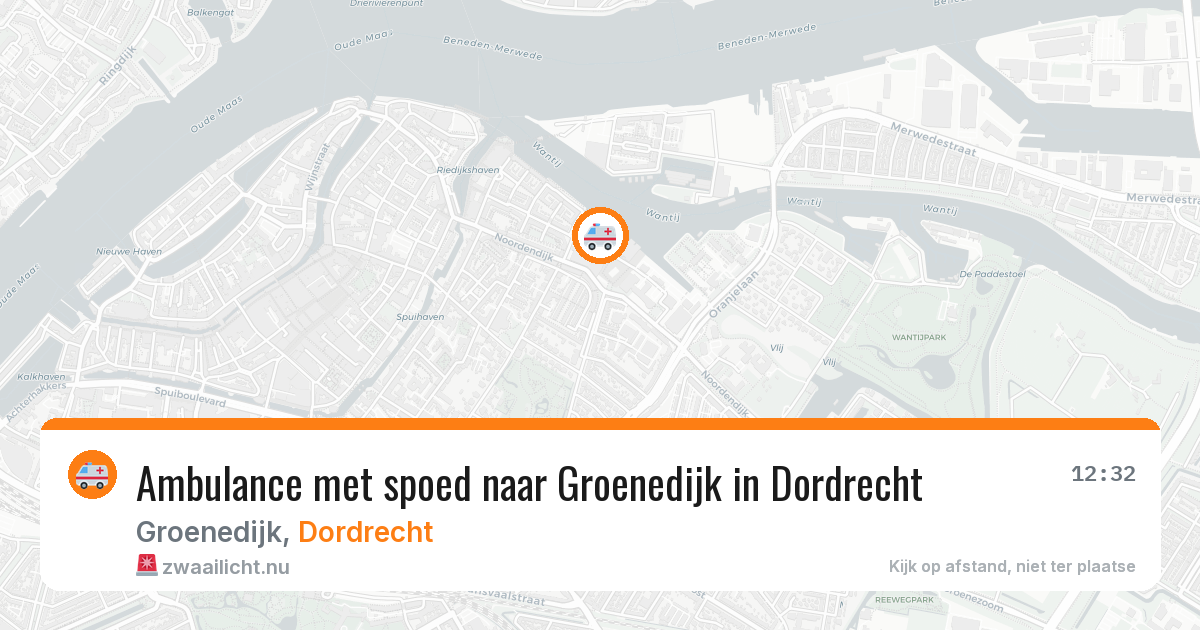 Ambulance met spoed naar Groenedijk in Dordrecht — 15 mei 2026