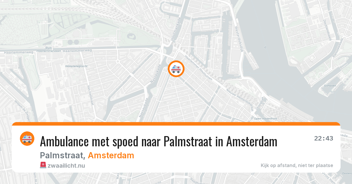Ambulance met spoed naar Palmstraat in Amsterdam — 4 mei 2026