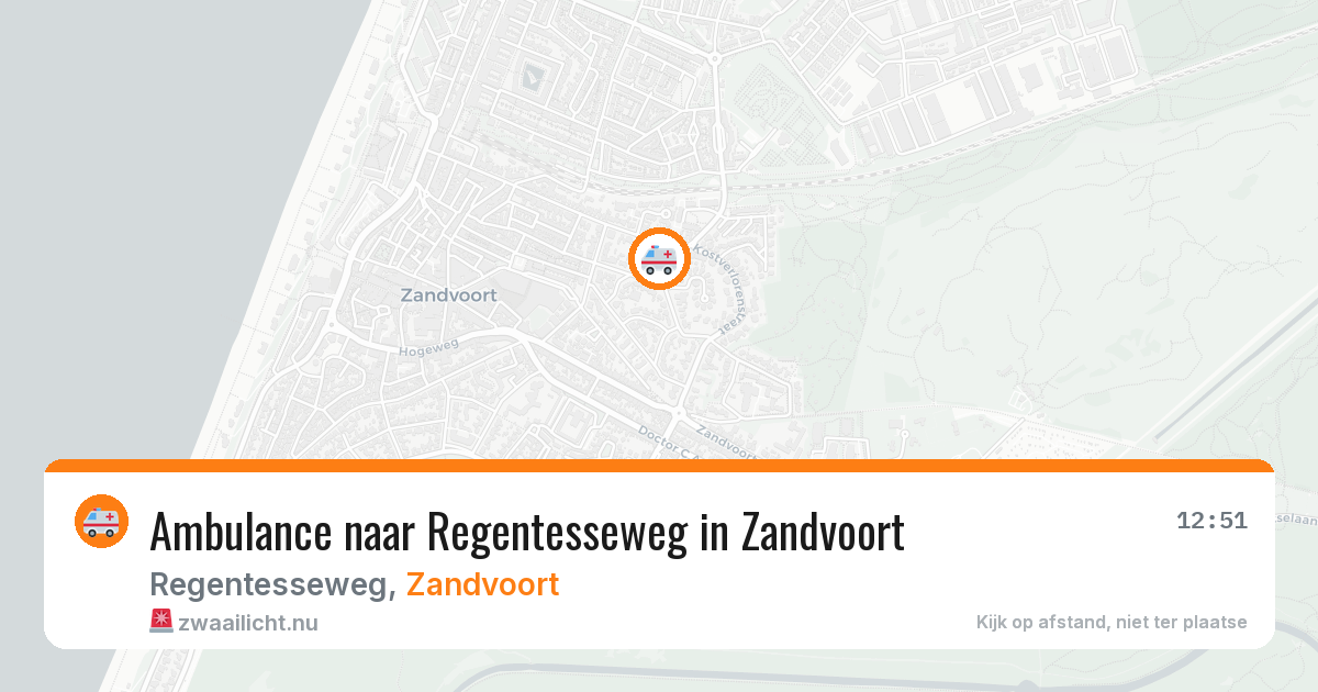 Ambulance naar Regentesseweg in Zandvoort — 15 jul 2026