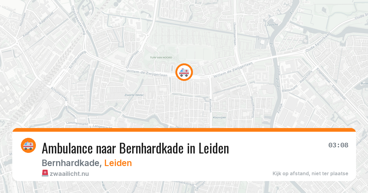 Ambulance naar Bernhardkade in Leiden — 13 jul 2026