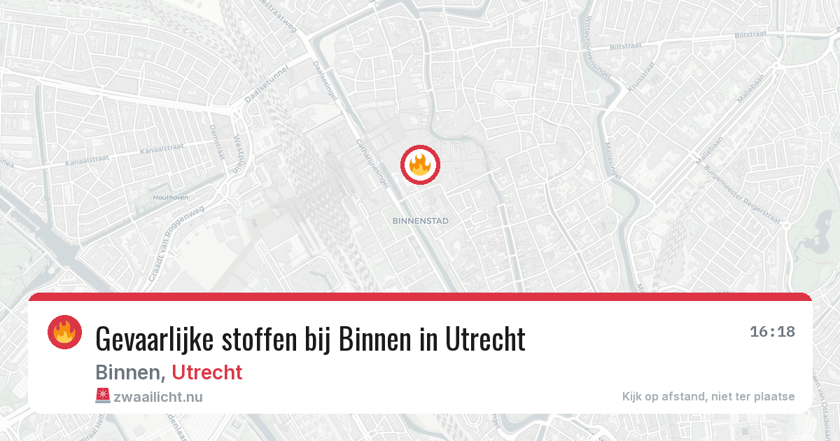 Gevaarlijke stoffen bij Binnen in Utrecht — 10 jul 2026