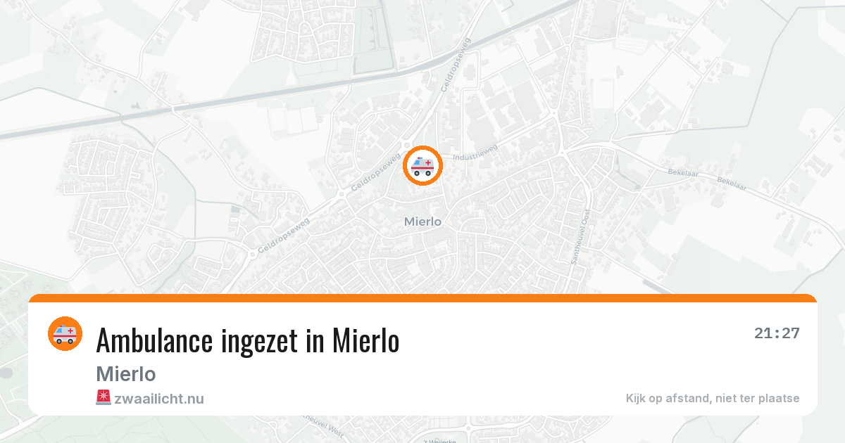 Ambulance ingezet in Mierlo — 31 mrt 2026
