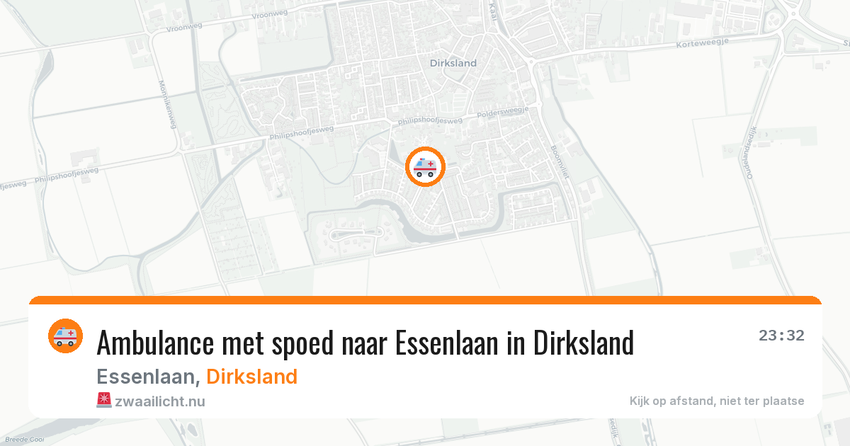 Ambulance met spoed naar Essenlaan in Dirksland — 22 apr 2026