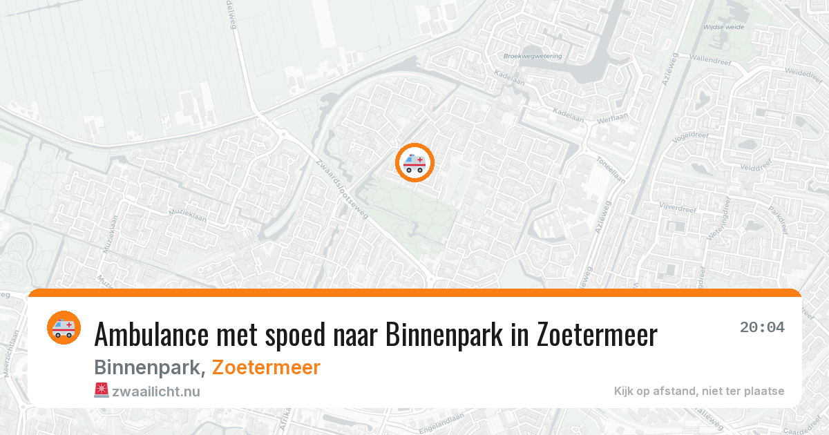 Ambulance met spoed naar Binnenpark in Zoetermeer — 16 jul 2026