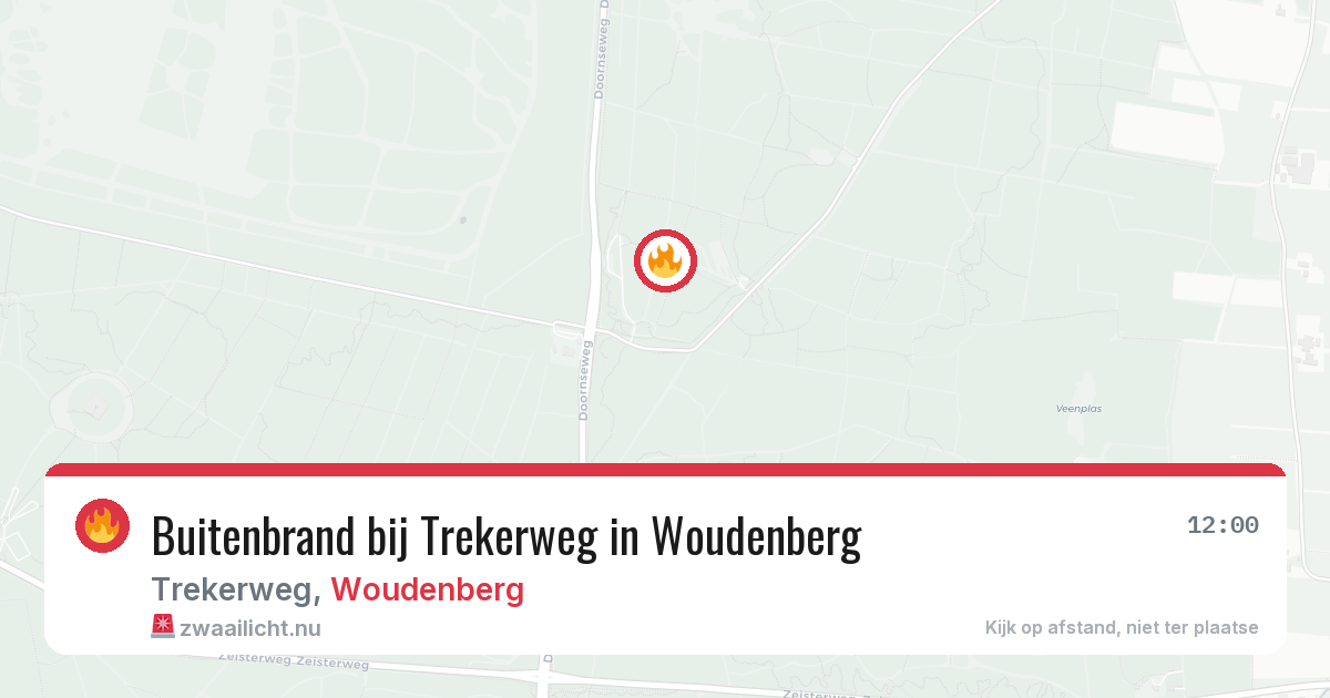 Buitenbrand bij Trekerweg in Woudenberg — 16 apr 2026