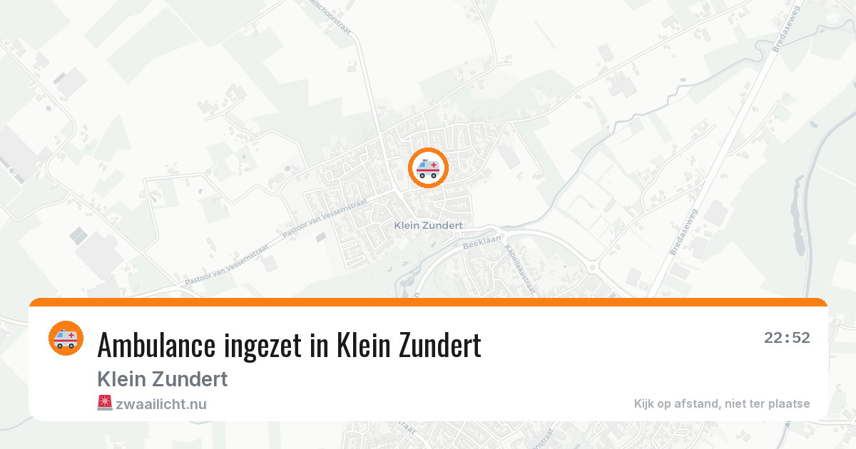 Ambulance ingezet in Klein Zundert — 22 jul 2026
