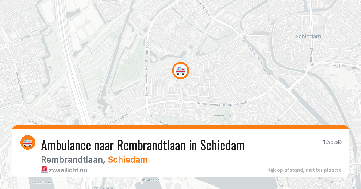 Ambulance naar Rembrandtlaan in Schiedam — 25 jul 2026