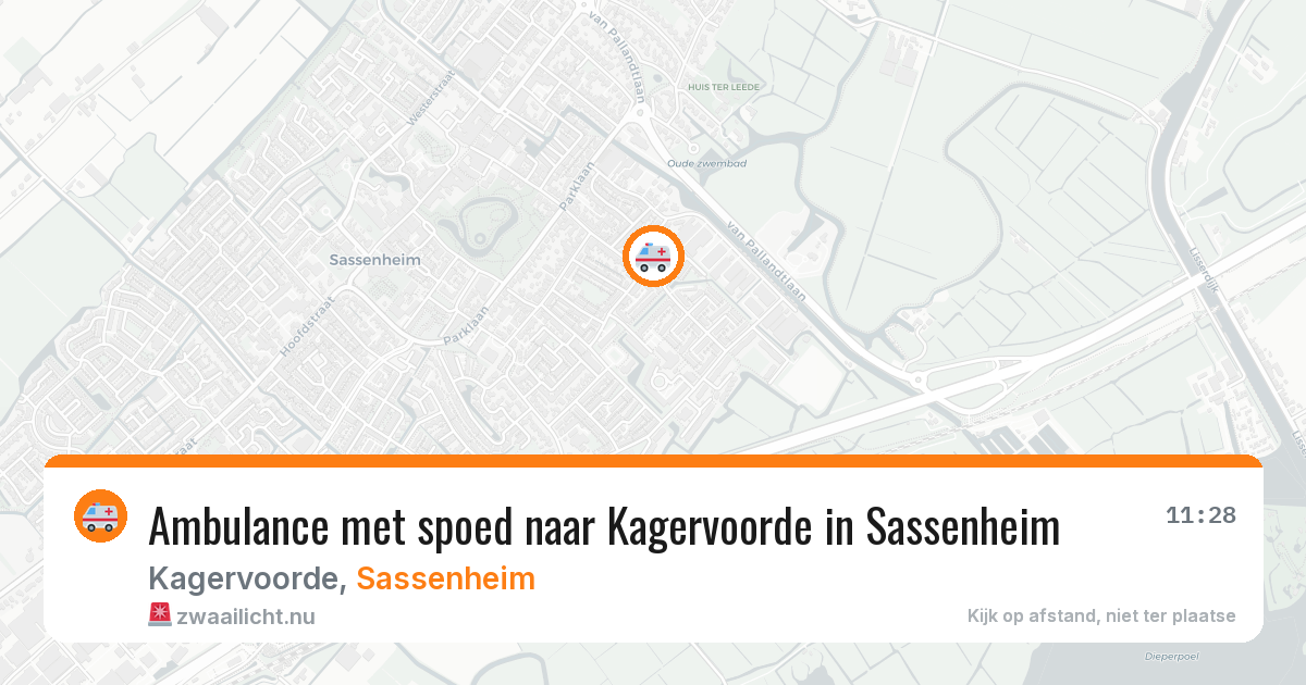Ambulance met spoed naar Kagervoorde in Sassenheim — 22 jul 2026