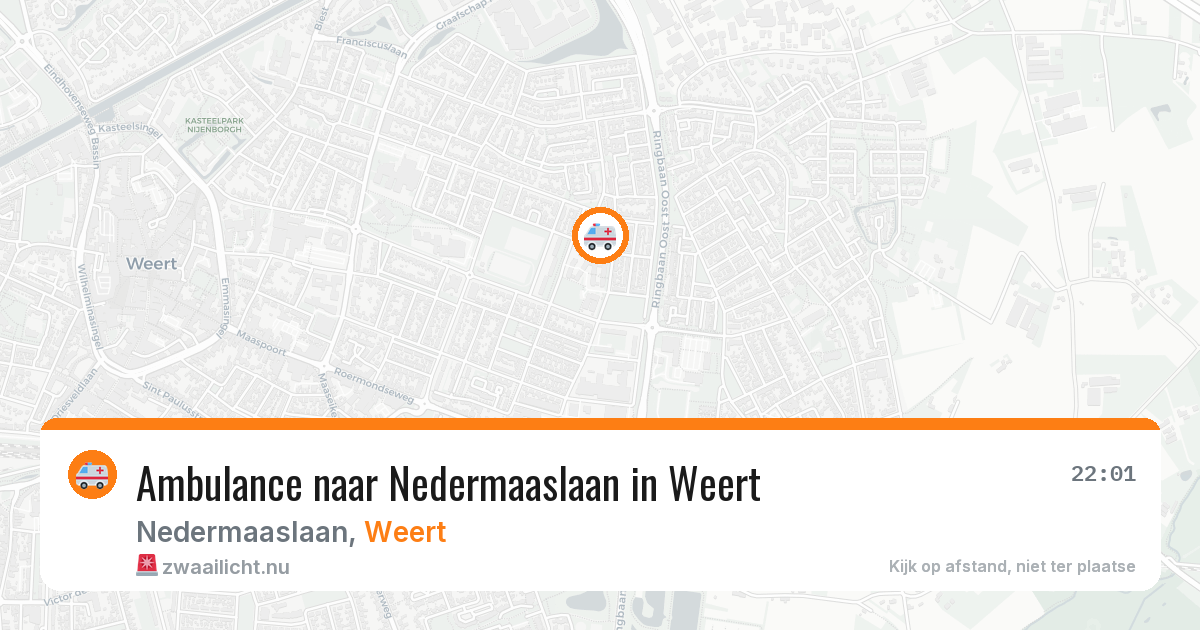 Ambulance naar Nedermaaslaan in Weert — 2 jul 2026