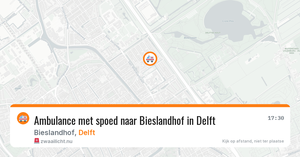 Ambulance met spoed naar Bieslandhof in Delft — 18 jul 2026