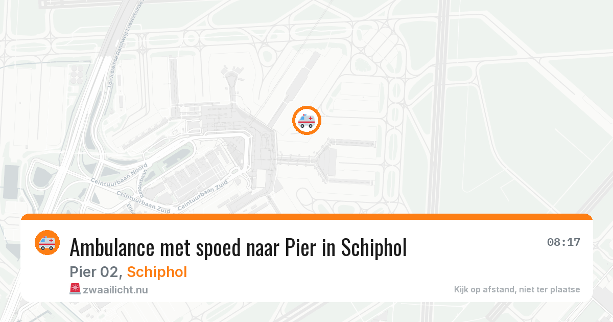 Ambulance met spoed naar Pier in Schiphol — 18 feb 2026