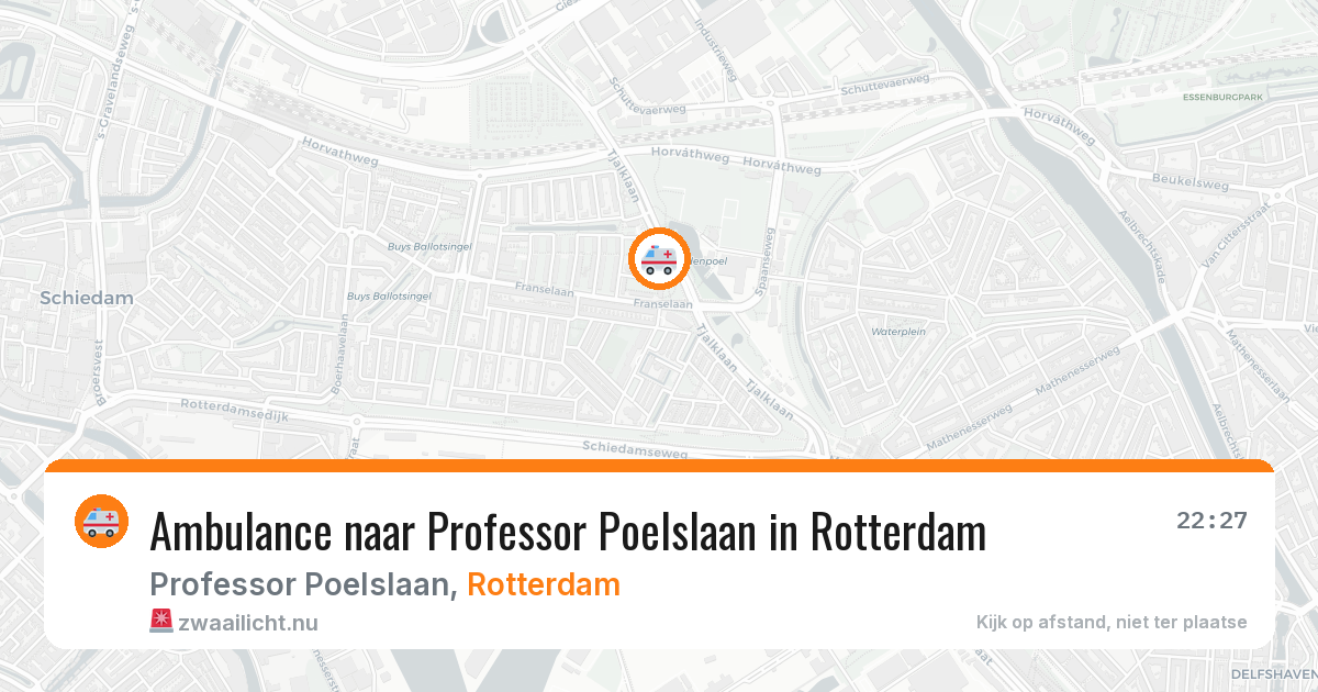 Ambulance naar Professor Poelslaan in Rotterdam — 10 jul 2026