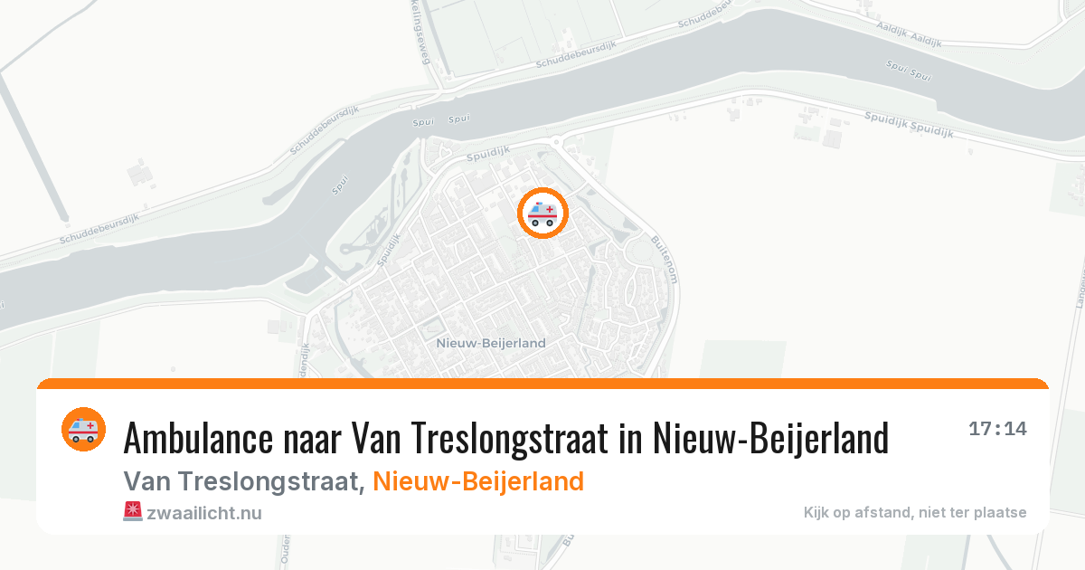 Ambulance naar Van Treslongstraat in Nieuw-Beijerland — 16 jul 2026