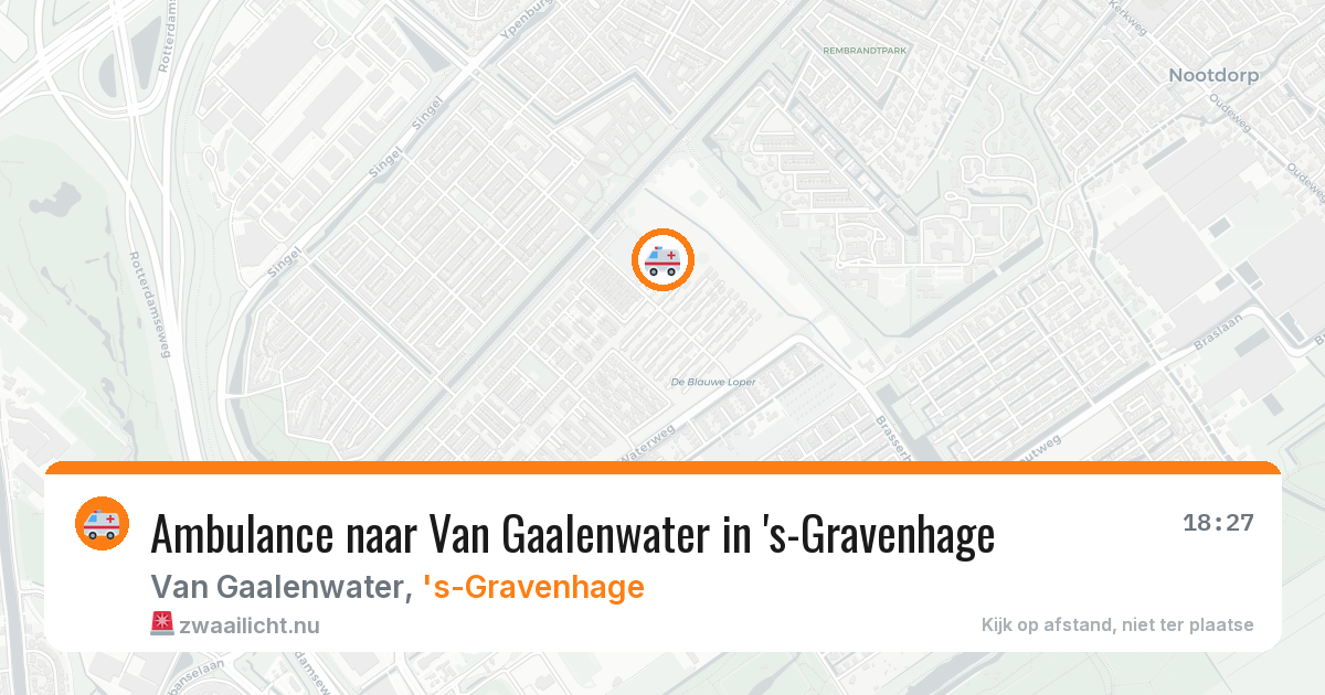 Ambulance naar Van Gaalenwater in 's-Gravenhage — 7 jun 2026