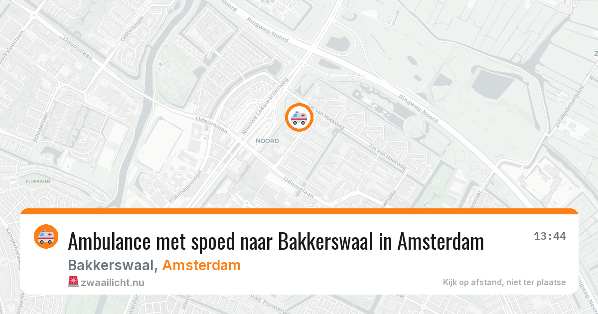 Ambulance met spoed naar Bakkerswaal in Amsterdam — 24 mei 2026
