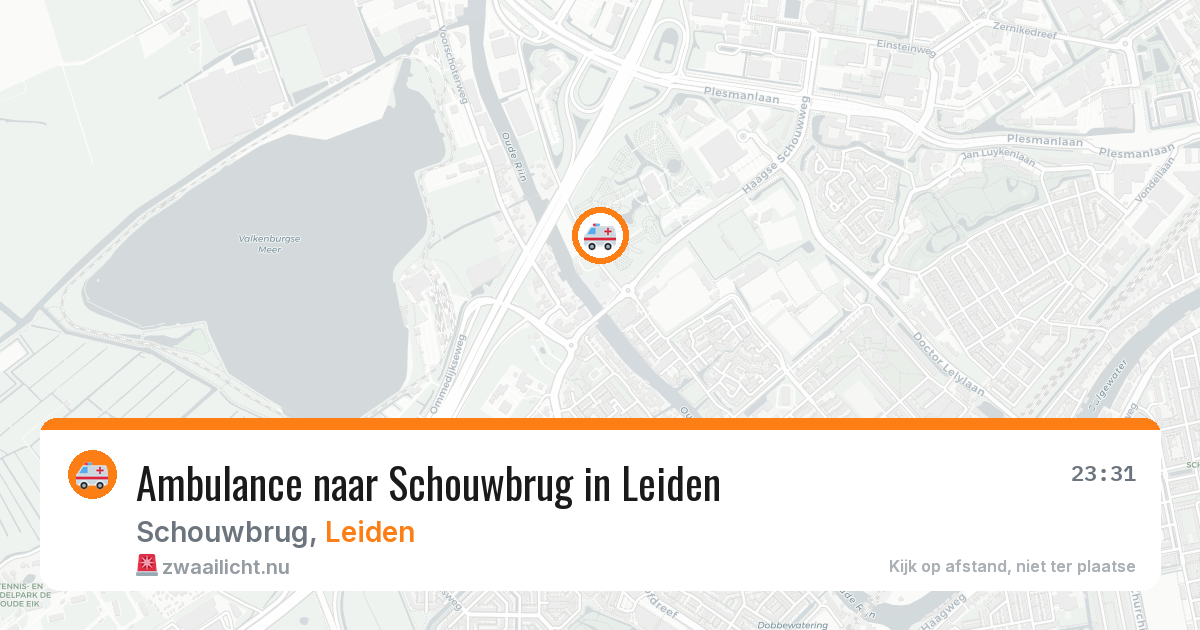 Ambulance naar Schouwbrug in Leiden — 13 jul 2026