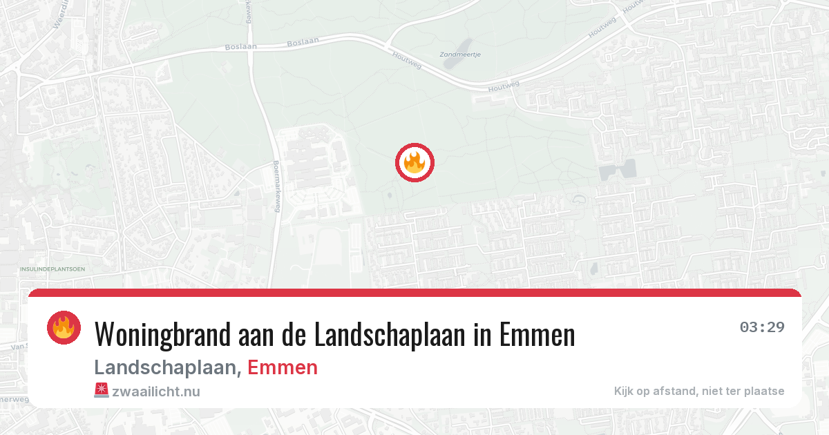 Woningbrand aan de Landschaplaan in Emmen — 17 apr 2026