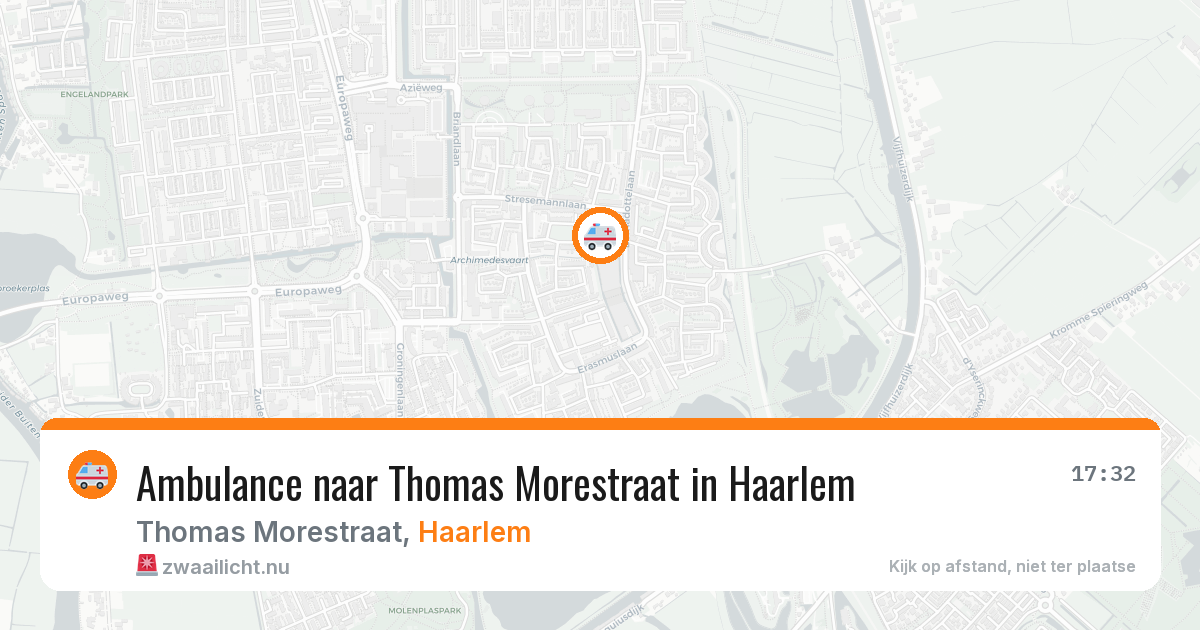 Ambulance naar Thomas Morestraat in Haarlem — 22 jul 2026