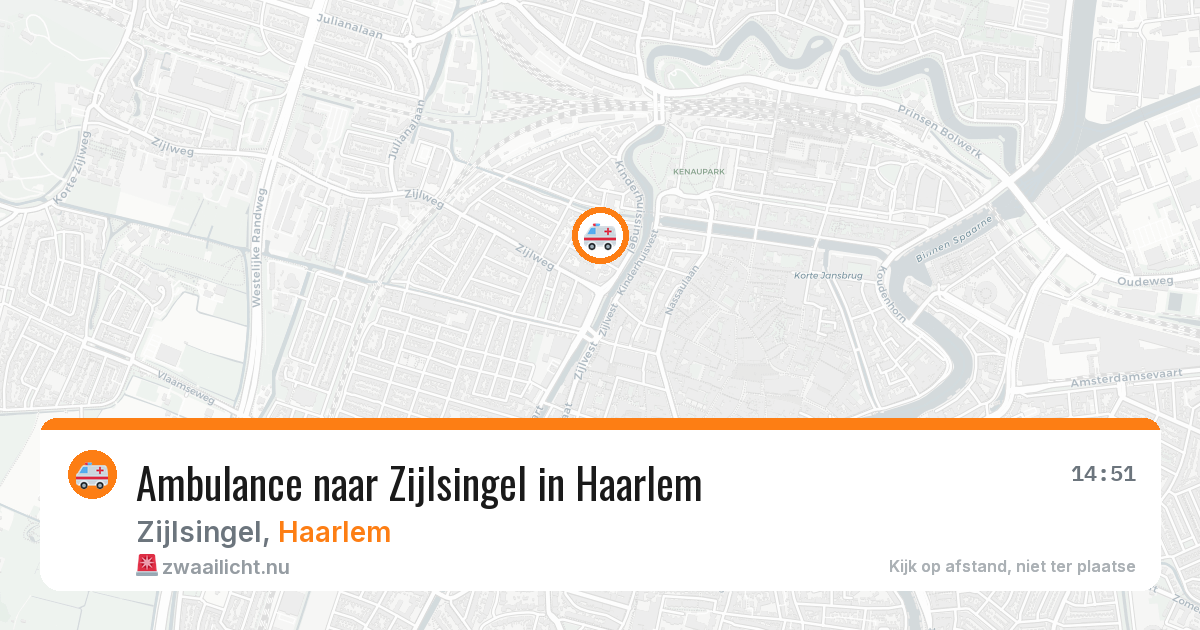 Ambulance naar Zijlsingel in Haarlem — 20 jul 2026