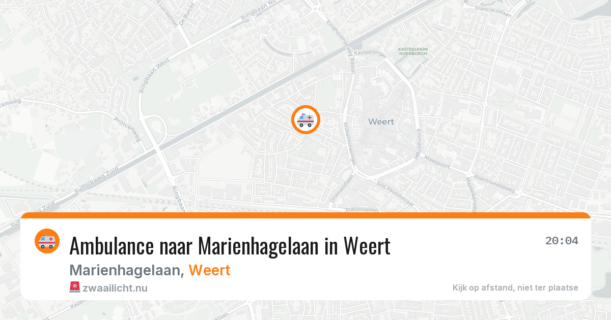 Ambulance naar Marienhagelaan in Weert — 4 jun 2026