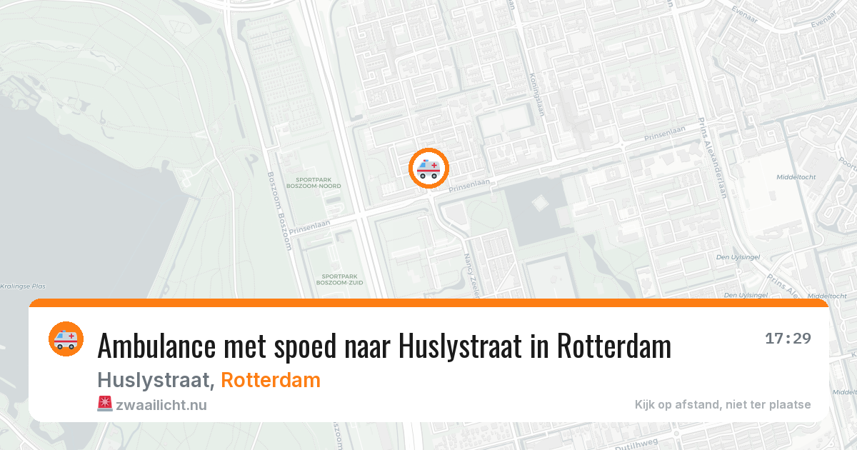 Ambulance met spoed naar Huslystraat in Rotterdam — 11 jul 2026