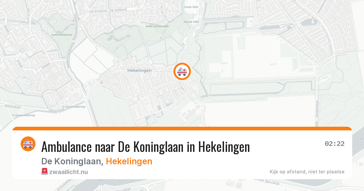 Ambulance naar De Koninglaan in Hekelingen — 28 mrt 2026