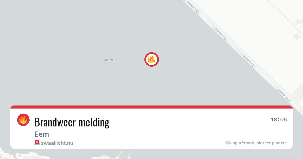 Brandweer melding — 26 mei 2026